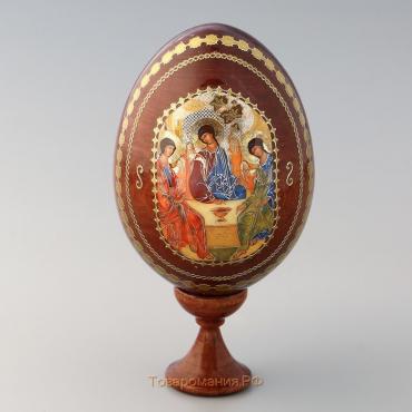 Сувенир Яйцо на подставке икона "Троица"