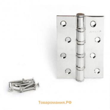 Петля дверная "Апекс" 100х70-B4-Steel-CR, цвет хром, 4 подшип. 2 шт