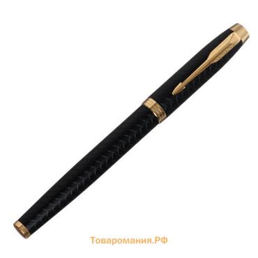 Ручка-роллер Parker IM Premium T323 Black GT F, 0.5 мм, корпус из алюминия, чёрные чернила, В ПОДАРОЧНОМ ПАКЕТЕ