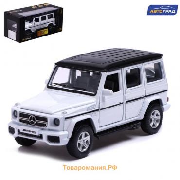 Машина металлическая MERCEDES-BENZ G63 AMG, 1:32, открываются двери, инерция, цвет белый