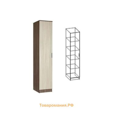 Шкаф пенал «Соло», 400×490×2200 мм, цвет ясень шимо тёмный/светлый