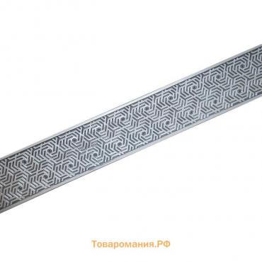 Декоративная планка «Арабеска», длина 350 см, ширина 7 см, цвет серебро/графит