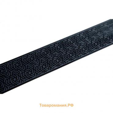 Декоративная планка «Арабеска», длина 400 см, ширина 7 см, цвет чёрный лак