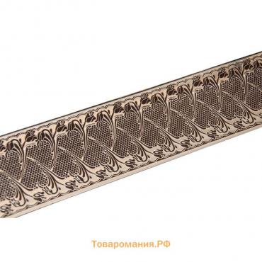 Декоративная планка «Прованс», длина 250 см, ширина 7 см, цвет золото/шоколад