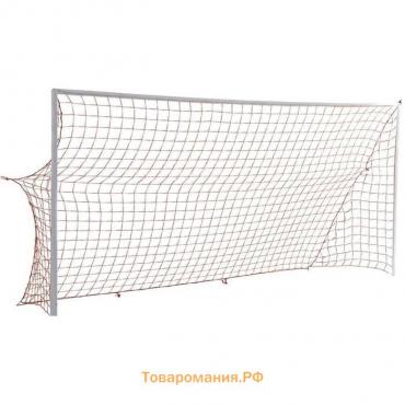 Сетка для футбольных ворот Atemi T4022N, размер 7,5х2,5х2 м, PE, нить 2, 5 мм