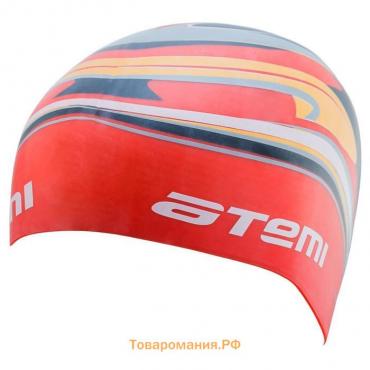 Шапочка для плавания Atemi PSC303, детская, силикон, цвет оранжевый