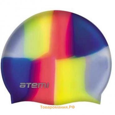 Шапочка для плавания Atemi MC204, силикон, цвет мультиколор