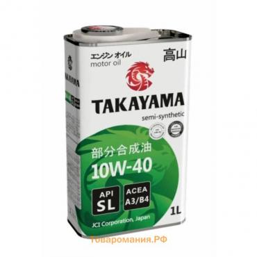 Масло Takayama 10W-40 API SL, ACEA A3/B4, полусинтетическое, 1 л