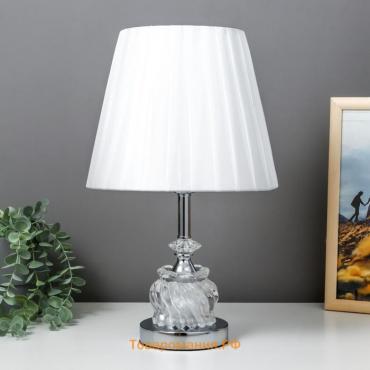 Настольная лампа с подсветкой 16886/1 Е27 40 Вт хром 25×25×44 см RISALUX