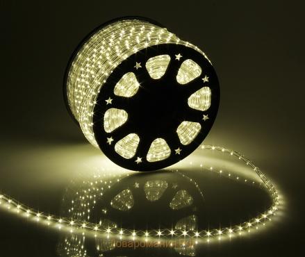 Световой шнур Lighting 13 мм, IP65, 100 м, 36 LED/м, 220 В, 2W, постоянное свечение, свечение тёплое белое