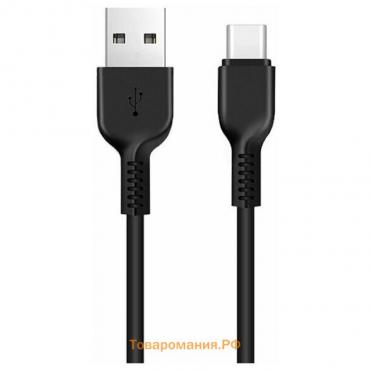 Кабель Hoco X20, Type-C - USB, 3 А, 3 м, PVC оплетка, чёрный