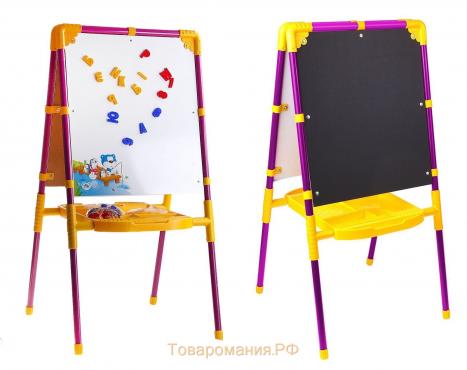 Мольберт детский, двусторонний, размер 1040 × 516 × 70 мм, цвет сиреневый