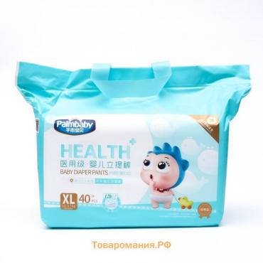 Подгузники-трусики детские Palmbaby HEALTH+ XL(12-17  кг), 40 шт