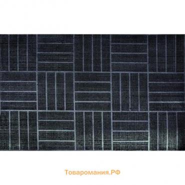 Коврик Sunstep «Паркет», резиновый 40х60 см, цвет чёрный