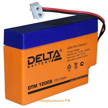 Аккумуляторная батарея Delta 0,8 Ач 12 Вольт DTM 12008