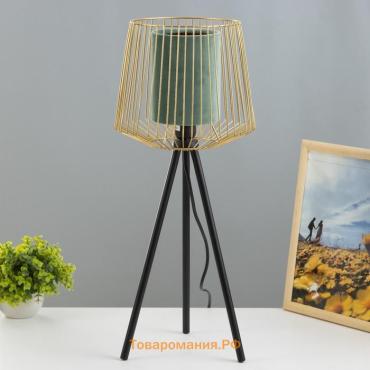 Настольная лампа 42872/1GR Е27 40 Вт зеленый золото 24×24×57 см RISALUX