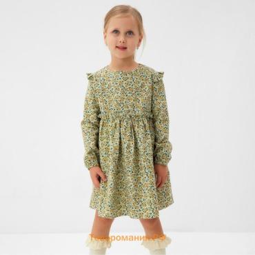 Платье для девочки MINAKU: Cotton collection, цвет фисташковый, рост 104 см