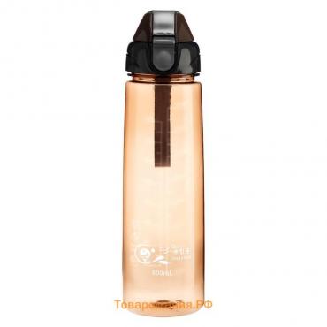 Бутылка для воды спортивная, 800 мл, "Айви", коричневая